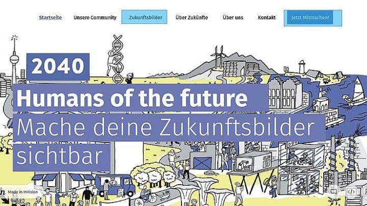 Screenshot der Futures Probes-Startseite