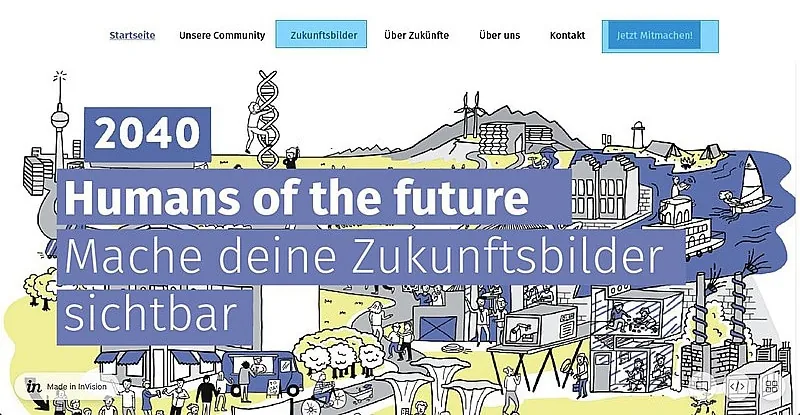 Screenshot der Futures Probes-Startseite