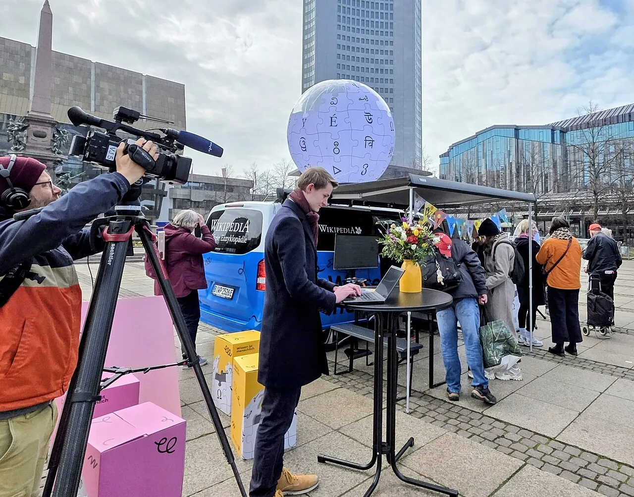 Live-Editieren am Wikipedia Bus