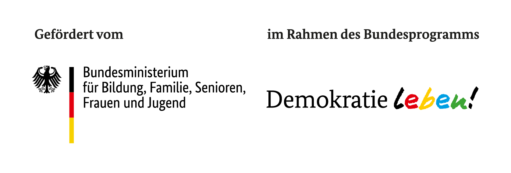 Gefördert vom Bundesministerium für Bildung, Familie, Senioren, Frauen und Jugend im Rahmen des Bundesprogramms „Demokratie leben!”