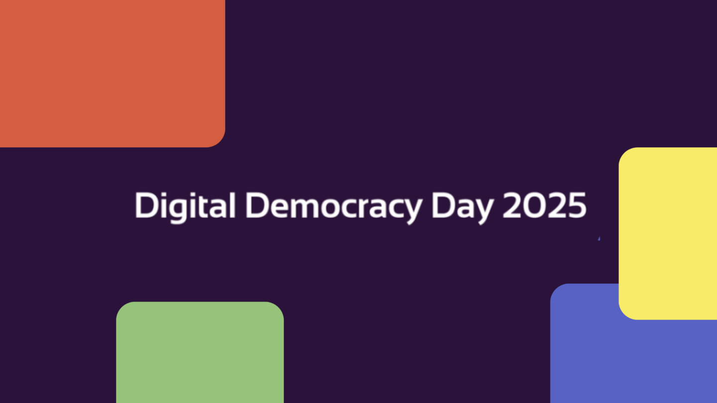 Veranstaltungsbild mit der Aufschrift Digital Democracy Day 2025