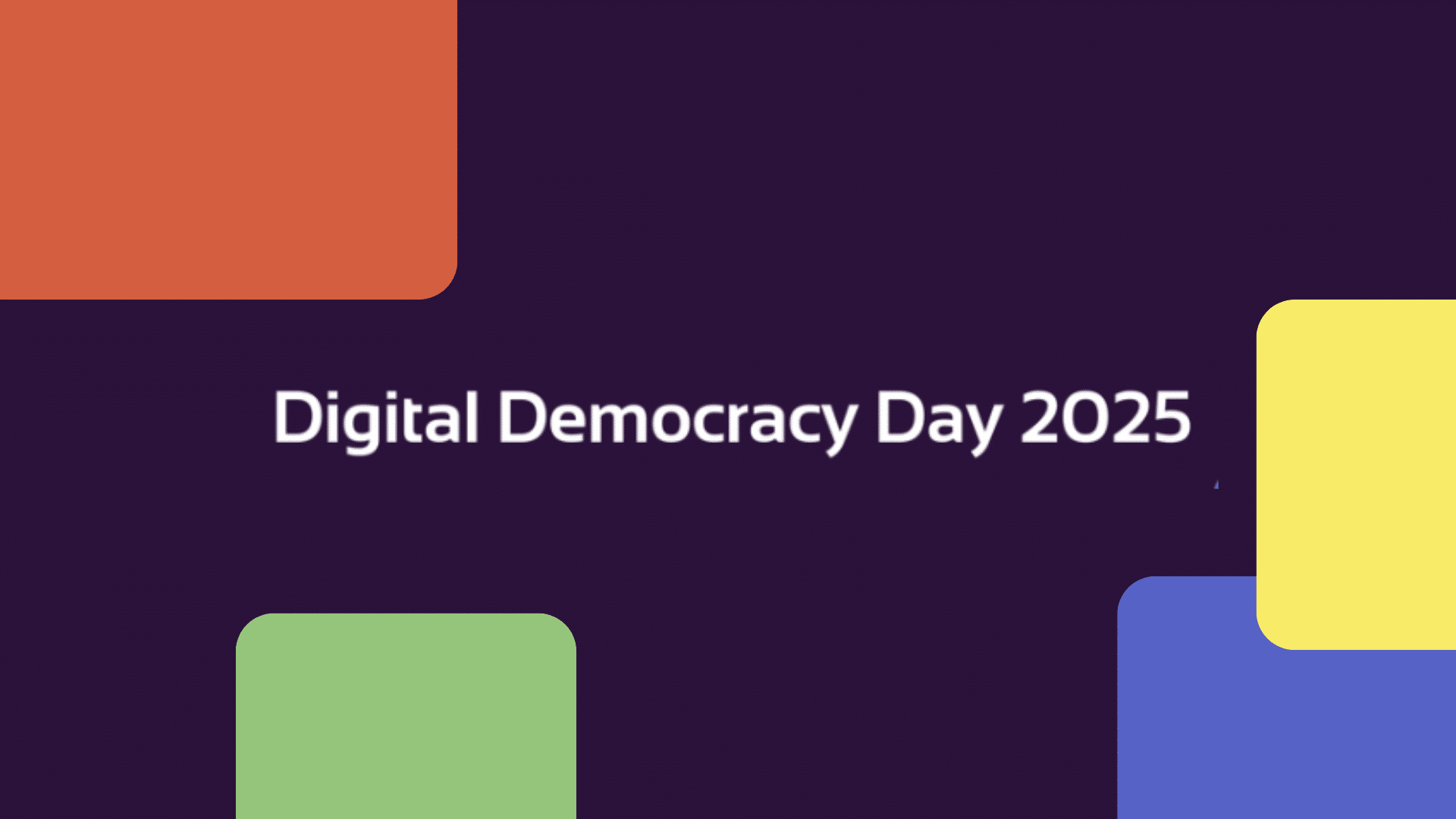 Veranstaltungsbild mit der Aufschrift Digital Democracy Day 2025