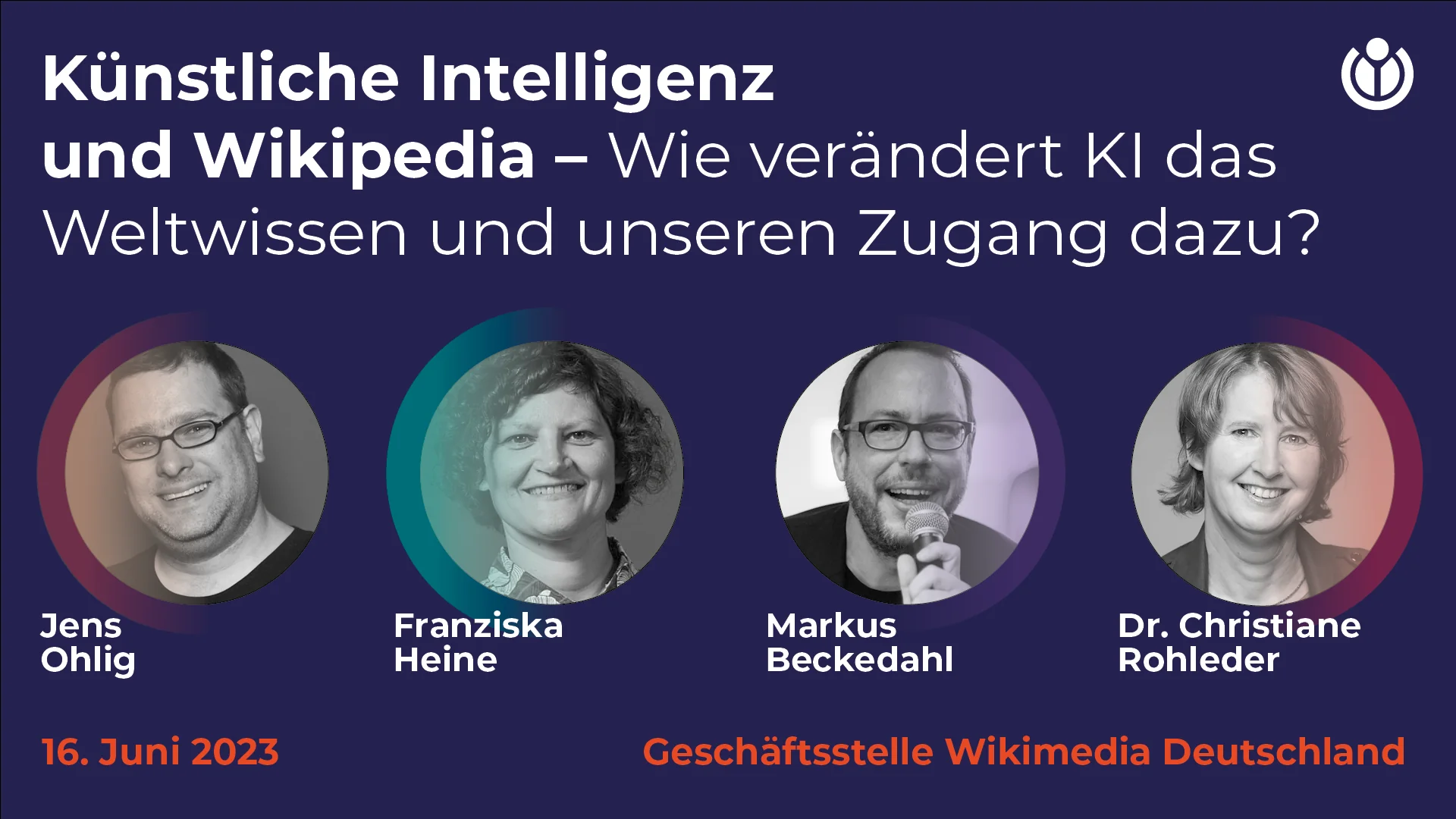 Veranstaltungs-Banner für den Livestream Künstliche Intelligenz und Wikipedia