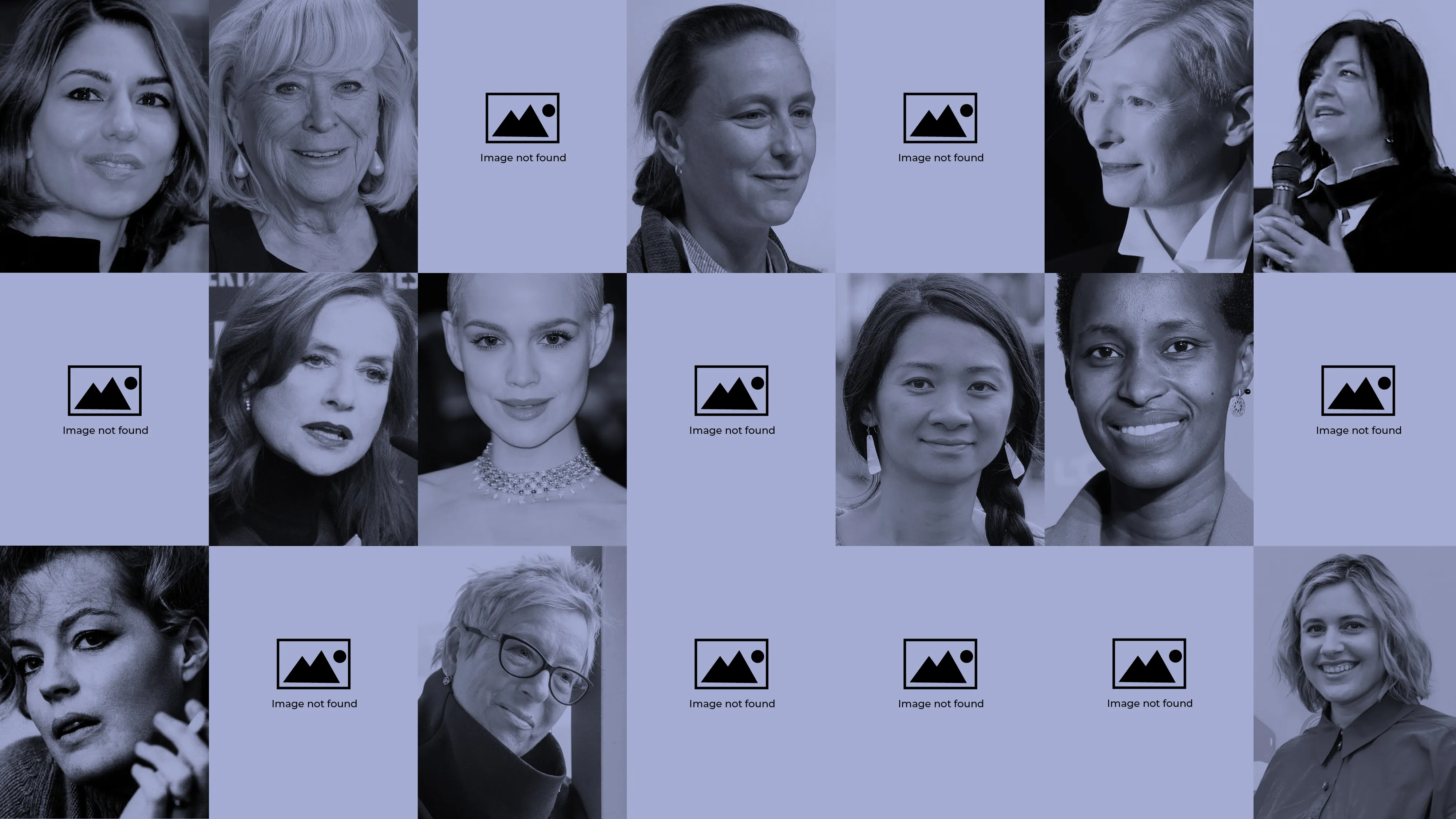 Veranstaltungsflyer mit Frauenporträts.