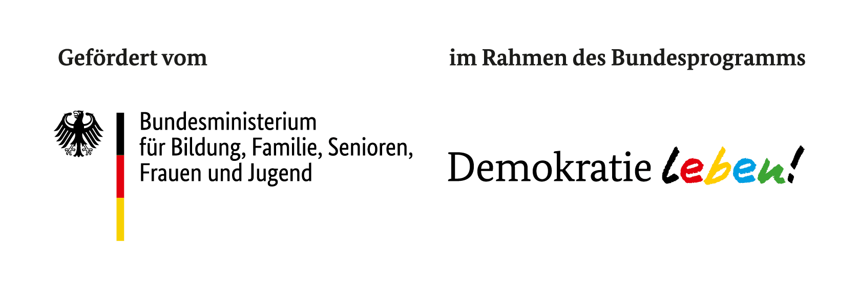 Gefördert vom Bundesministerium für Bildung, Familie, Senioren, Frauen und Jugend im Rahmen des Bundesprogramms „Demokratie leben!”