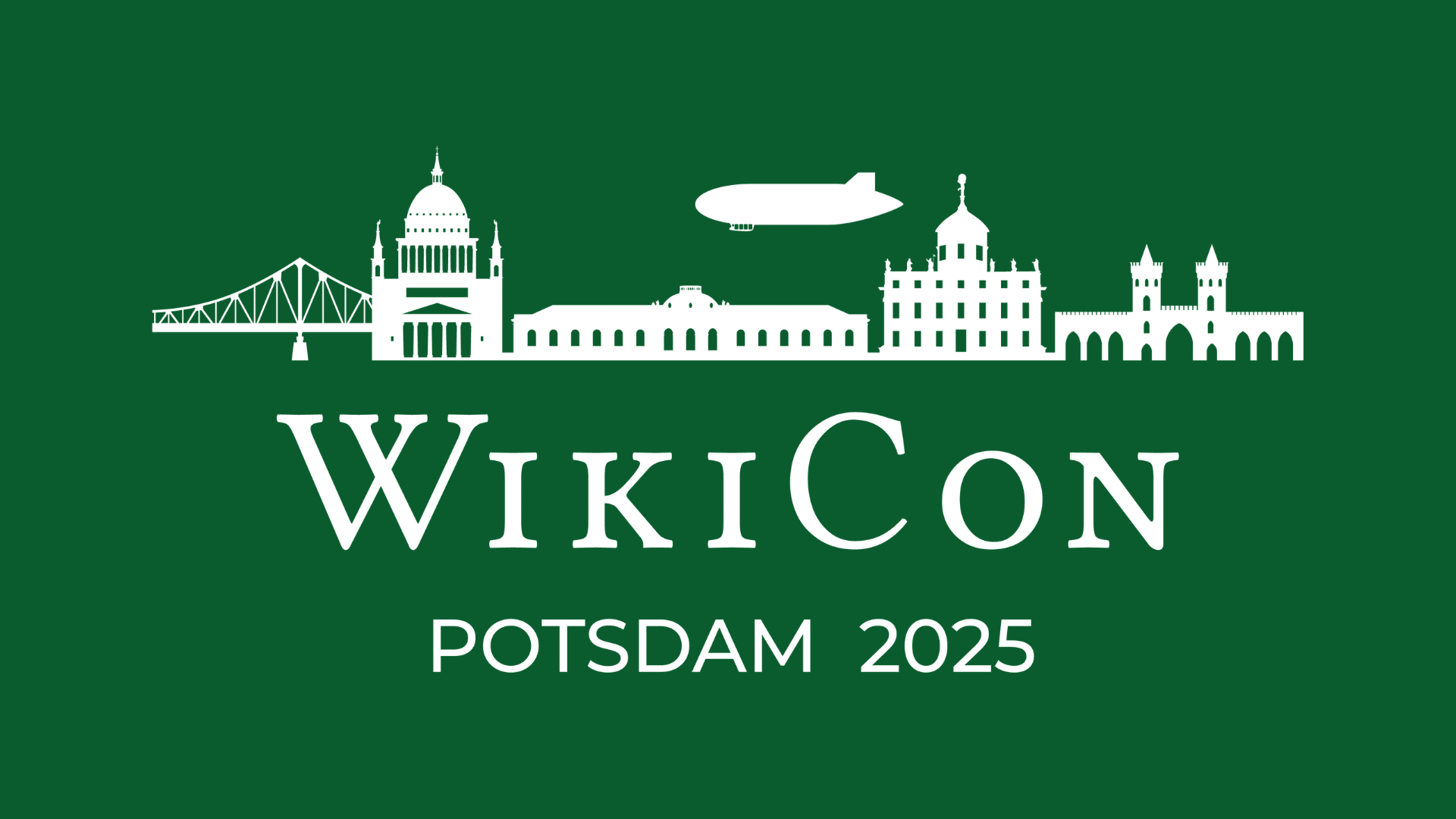 Logo der WikiCon mit Aufschrift WikiCon Potsdam 2025.