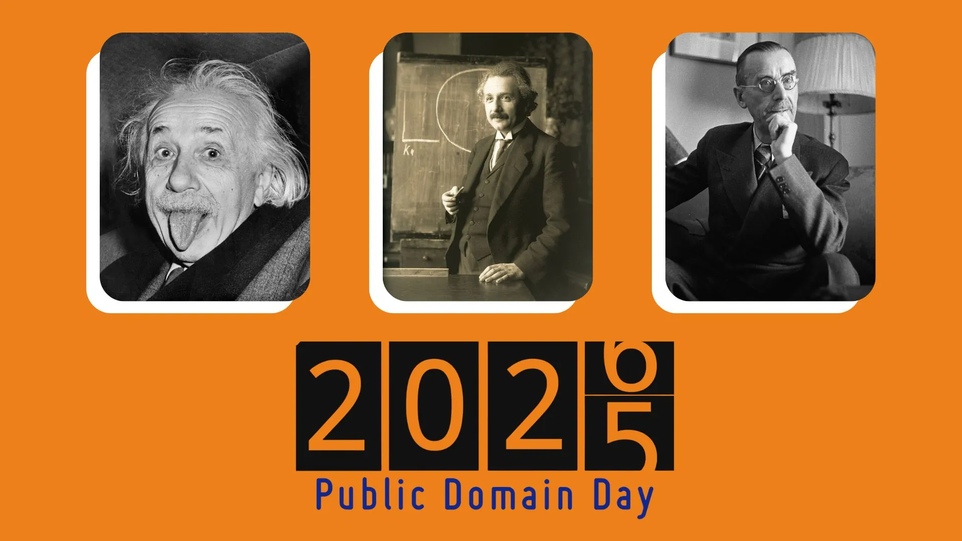 Tag der Gemeinfreiheit 2026 mit Albert Einstein und Thomas Mann
